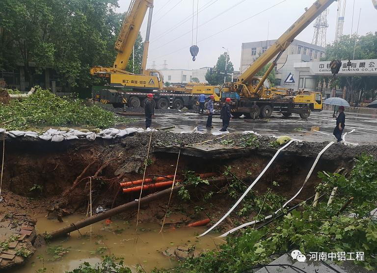 河南中铝工程完成郑州市厂前路单身公寓塌陷区域混凝土浇筑作业