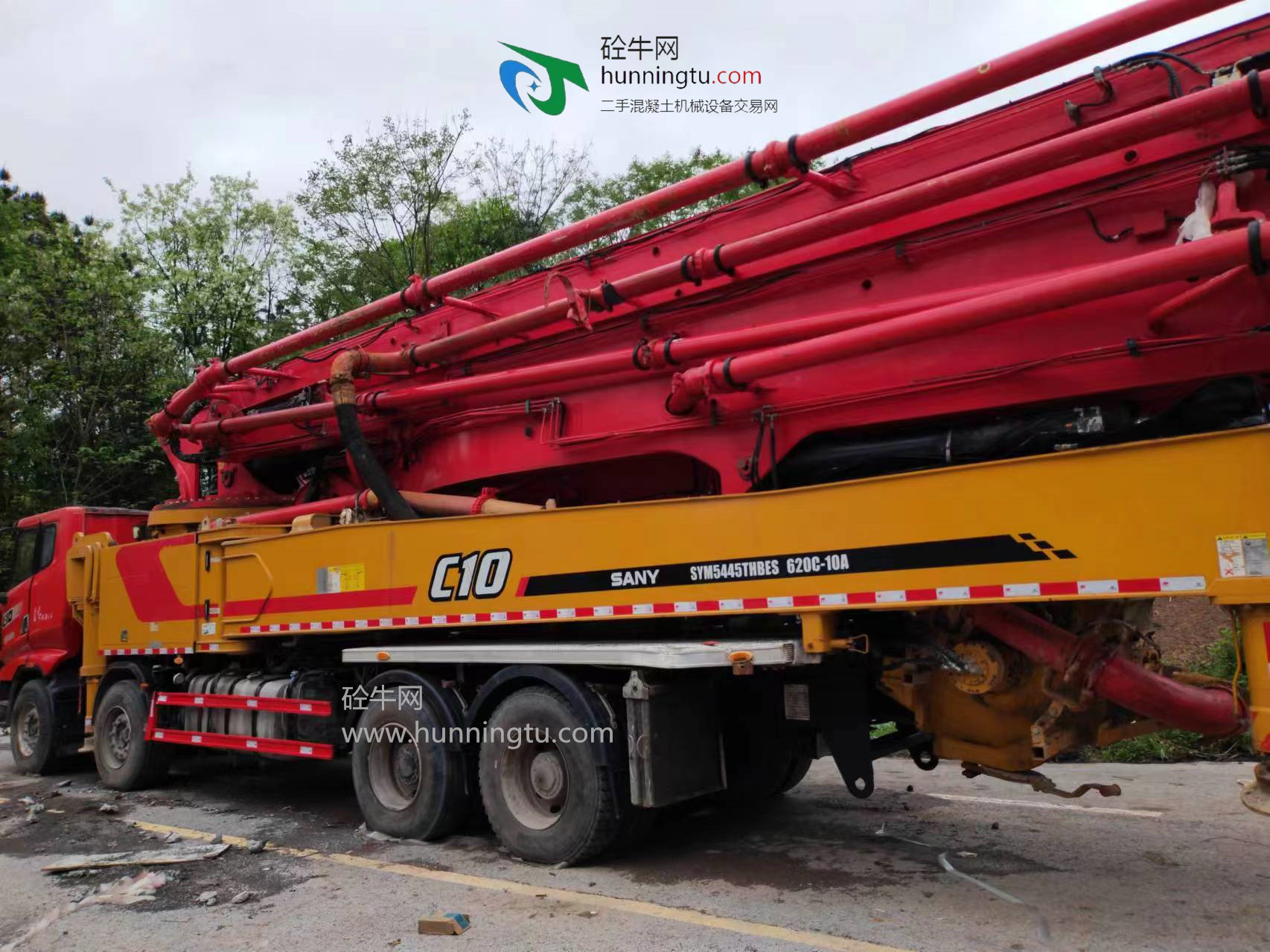 重庆市2020年和2021年62米三一重工泵车，三一专用自制底盘