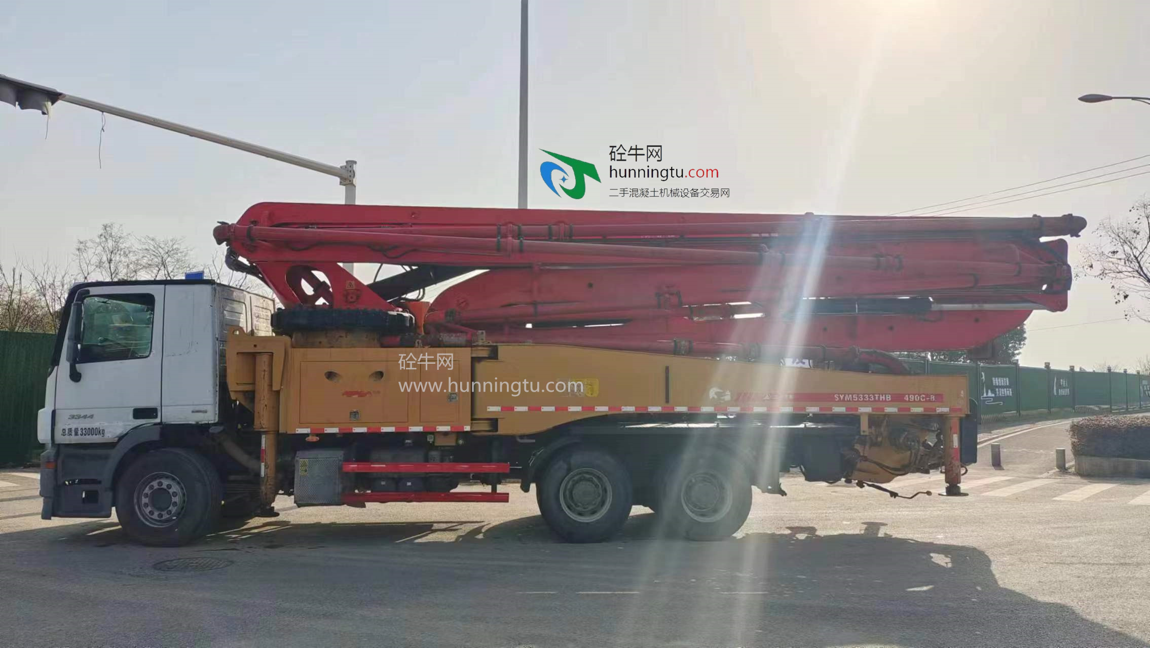 黄石市2019年49米三一重工混凝土泵车，奔驰底盘