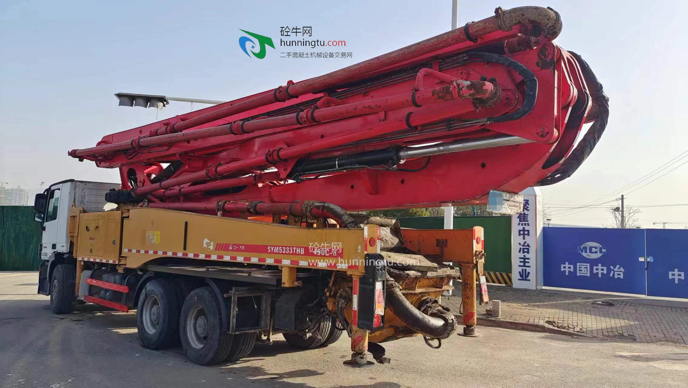 黄石市2019年49米三一重工混凝土泵车，奔驰底盘