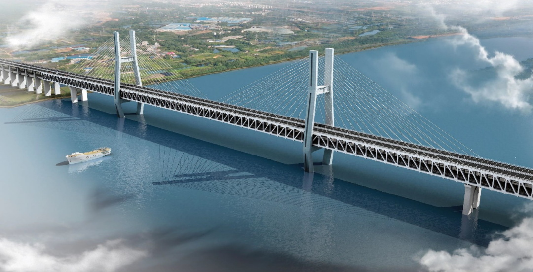 项目效果图 - 中铁大桥局崇启公铁长江大桥两主塔桩基全部完成