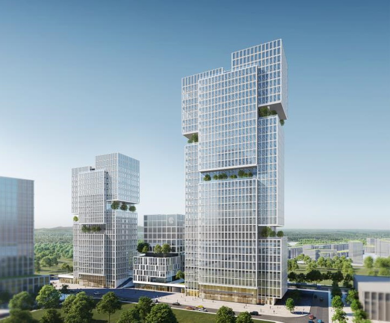 广州机械院设计项目天音大厦主体结构顺利封顶