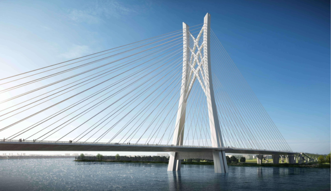 效果图 - 惠州惠城至惠阳霞涌高速公路项目东江特大桥首节塔柱混凝土浇筑完成