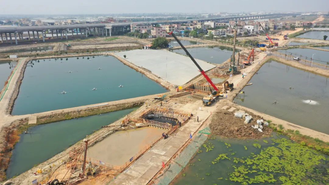 中国铁建大桥局深江铁路SJSG-11标项目首个承台混凝土浇筑完成