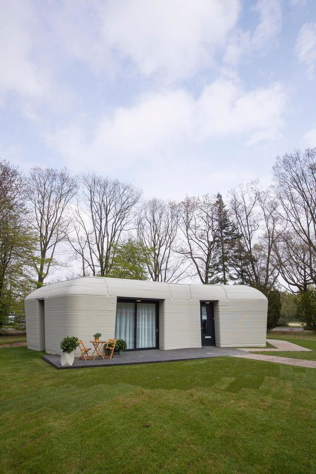 荷兰首个基于3D混凝土打印的房屋被租出 94平米月租金6000多人民币