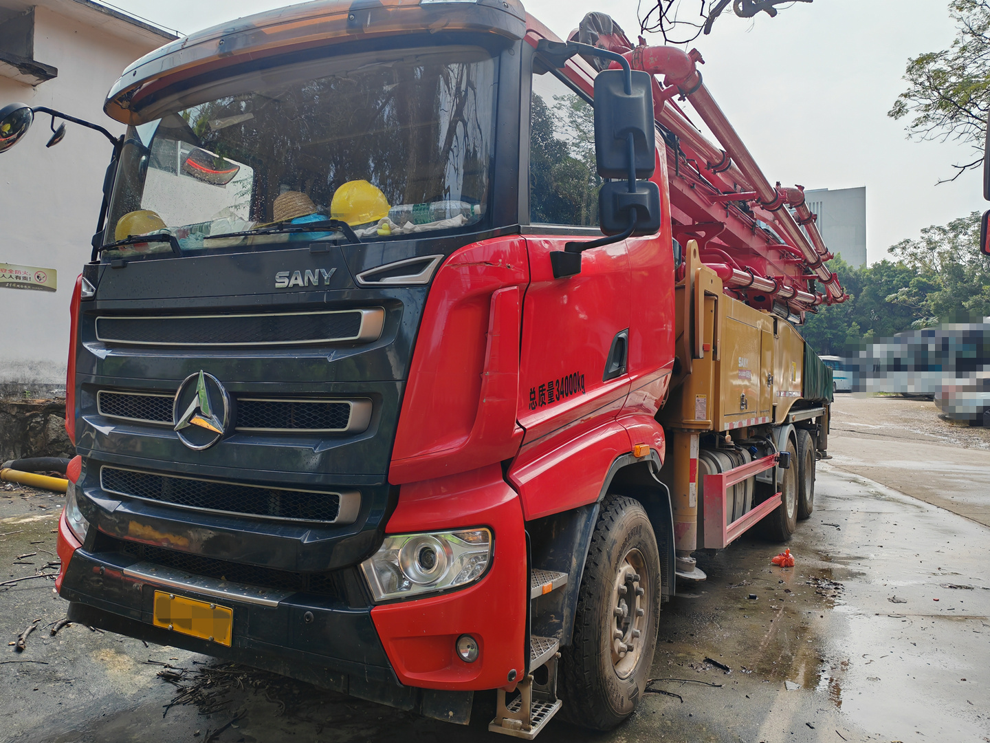 广州市2020年49米三一重工混凝土泵车，三一专用自制底盘