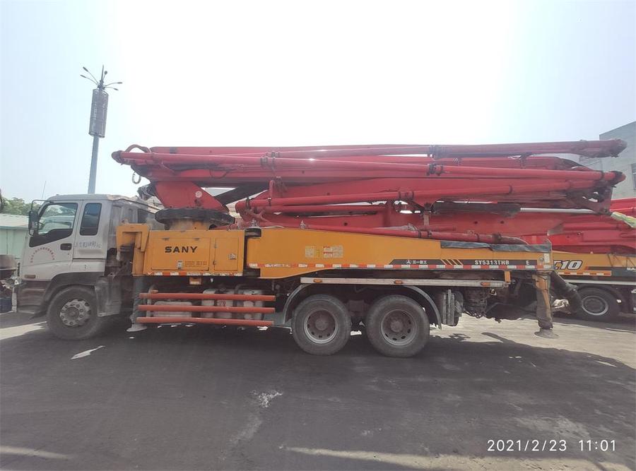 广州2012年底46米三一重工混凝土泵车，五十铃底盘