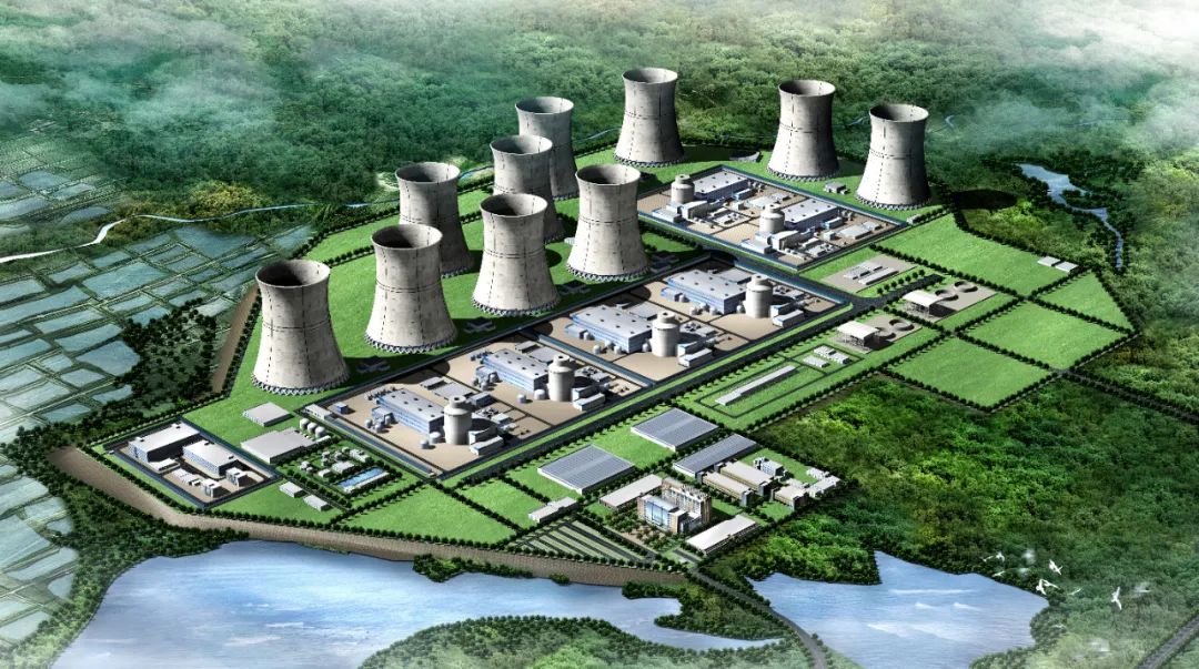 效果图 - 世界首个核电超大型高位集水海水冷却塔 - 广东廉江核电项目