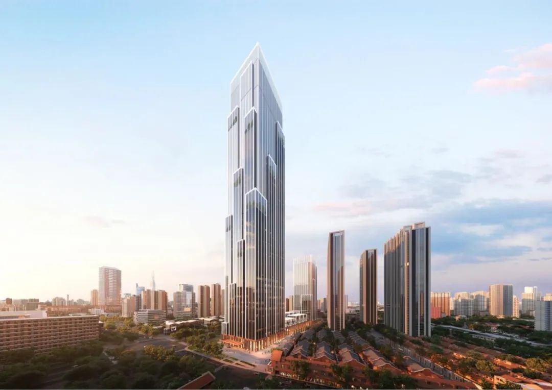 项目效果图 - 上海建工一建集团华兴新城项目T1塔楼大底板混凝土浇筑完成