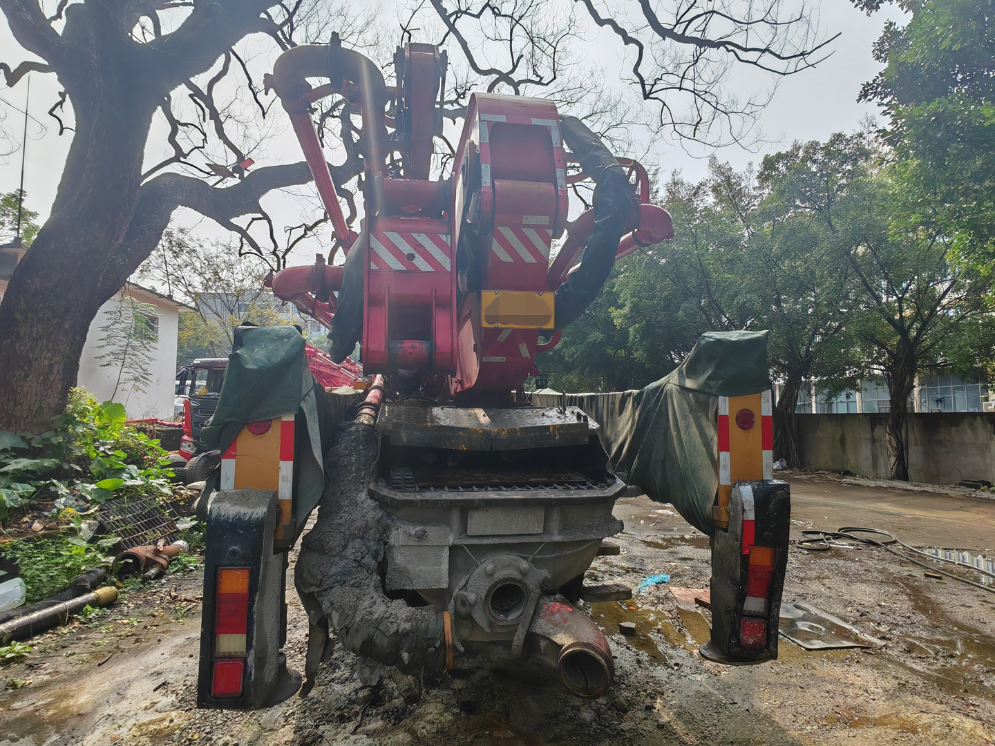 广州市2020年60米三一重工混凝土泵车，三一专用自制底盘