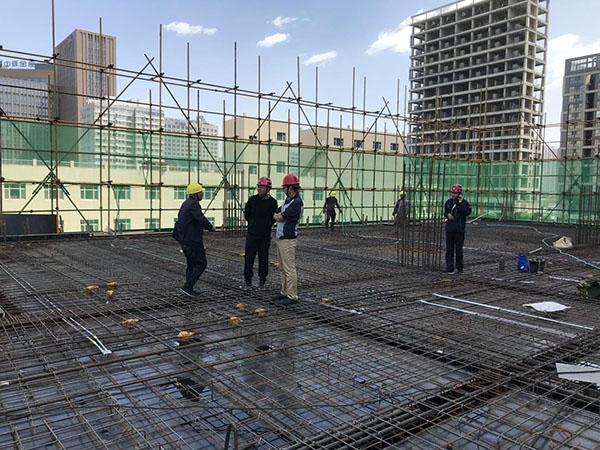 山西四建五分公司山投商务中心D楼及商业裙楼施工项目5月形象进度