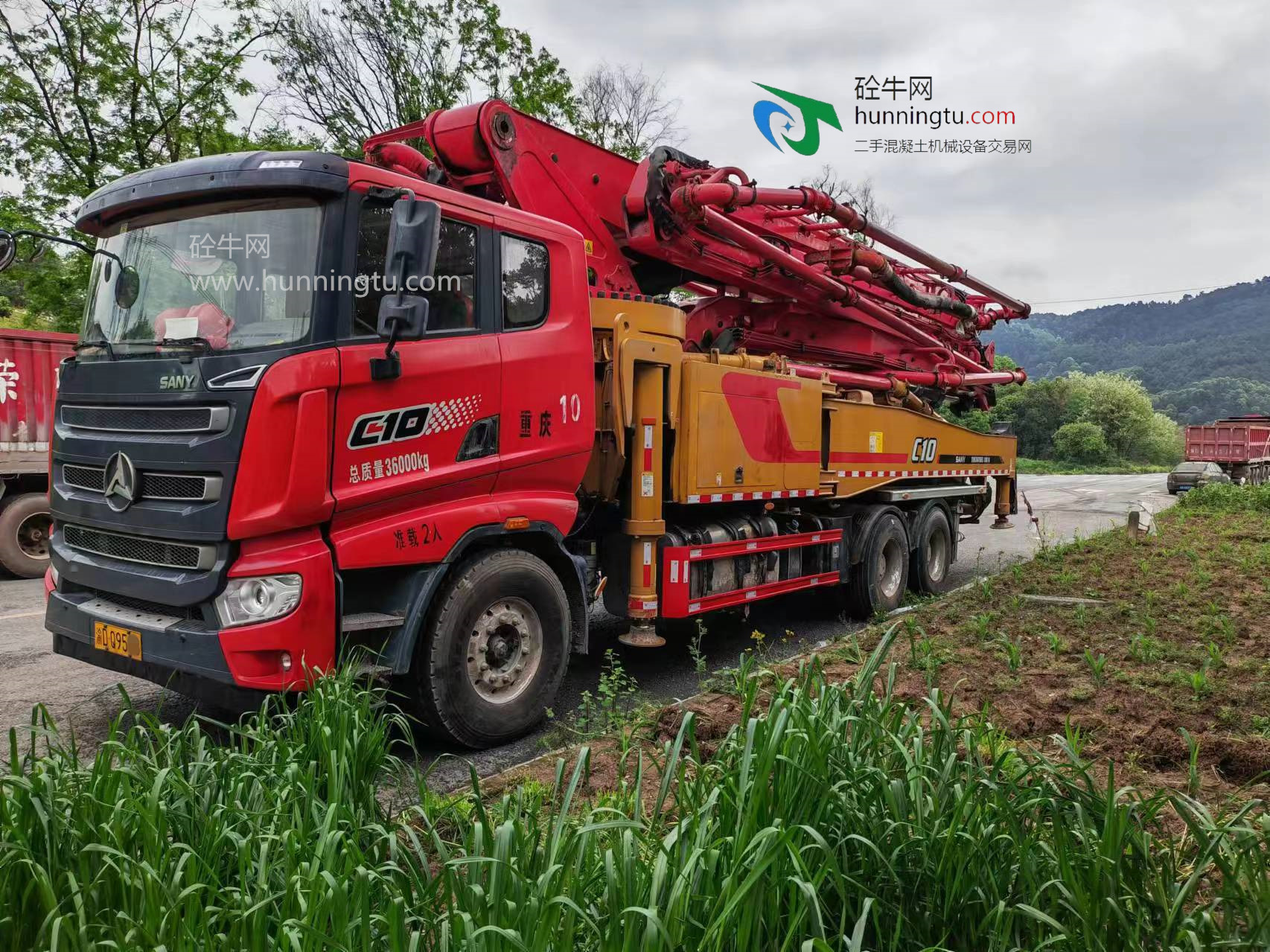 重庆市2021年三桥51米三一重工泵车，三一专用自制底盘，配置力士乐油泵