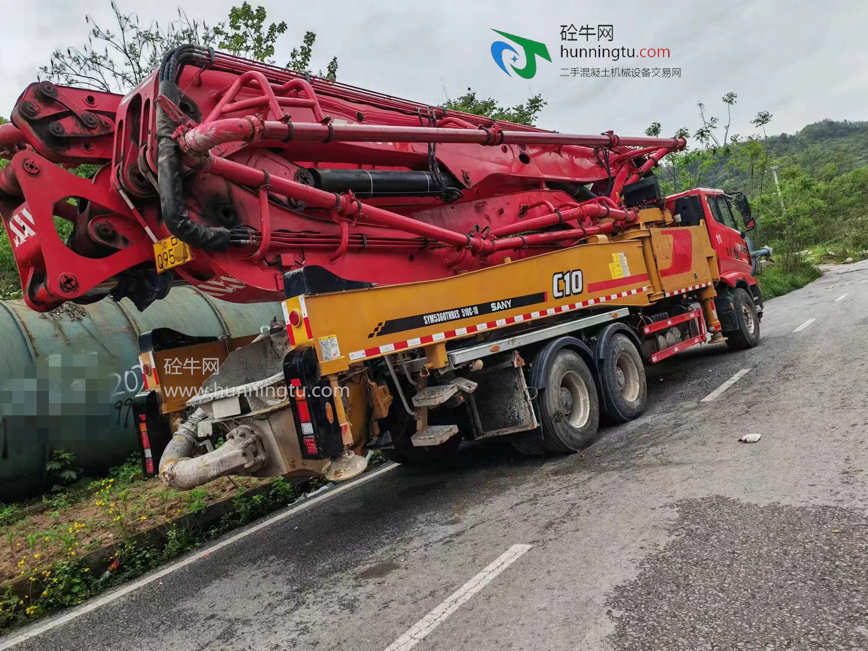 重庆市2021年三桥51米三一重工泵车，三一专用自制底盘，配置力士乐油泵