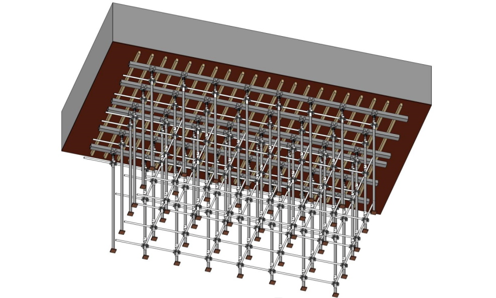 盘扣支架体系方案模拟 - 和祐国际医院质子重离子中心项目同步加速区顶板混凝土浇筑完成