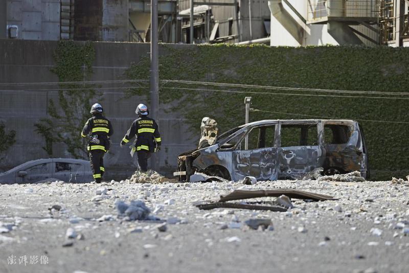 日本埼玉县日高市太平洋水泥公司的工厂发生爆炸