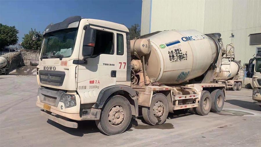 惠州40台国五2019年轻量化大10方中集豪沃混凝土搅拌车
