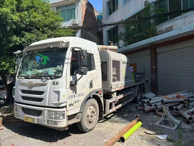 宜宾市国五2021年6月份22兆帕中联重科混凝土车载泵，一汽解放底盘