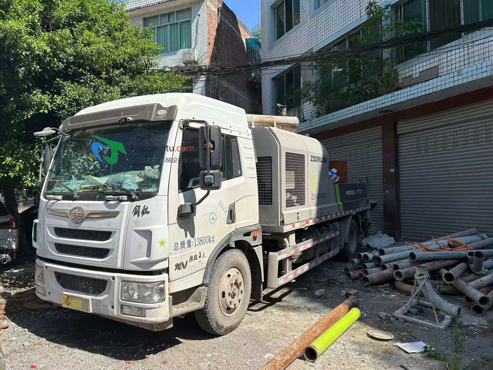 宜宾市国五2021年6月份22兆帕中联重科混凝土车载泵，一汽解放底盘