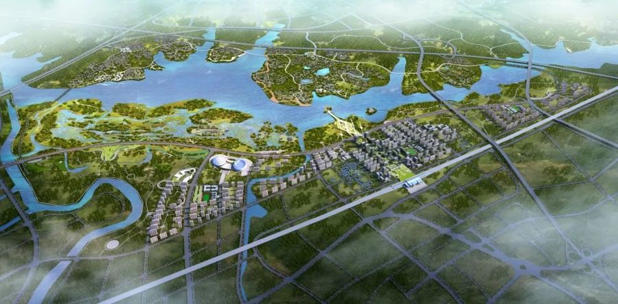 中建三局咸宁大洲湖生态建设示范区项目旗鼓大道首片箱梁砼浇筑完成