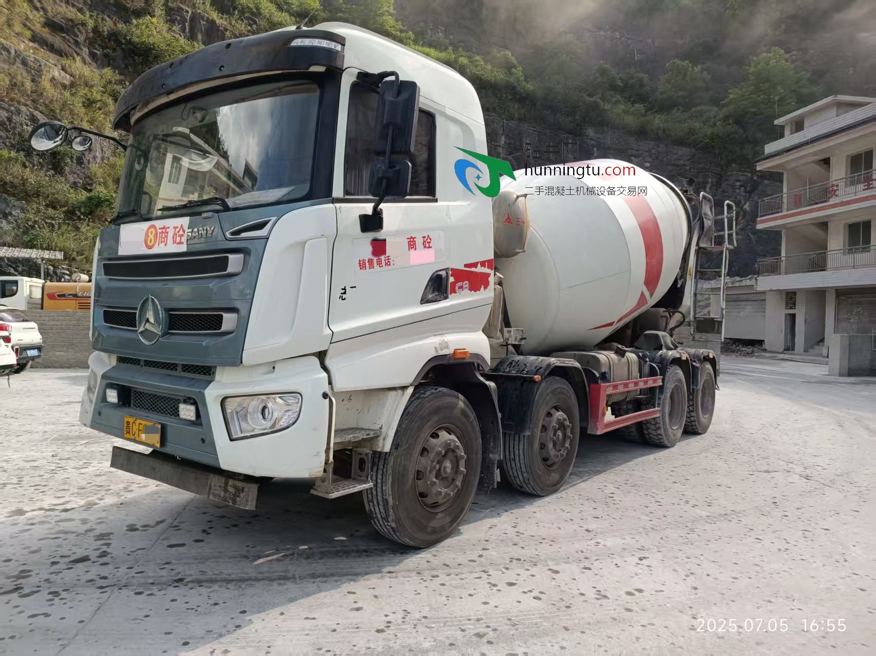 遵义市4台国五2020年9月份大12方可拉13方罐三一重工混凝土搅拌车，三一专用自制底盘