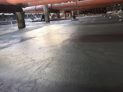长沙地铁6号线二标涧塘站最后一仓中板混凝土浇筑完成