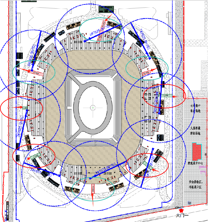 项目设置人工及车行通道 - 中建四局广州足球公园球场项目第一块楼板混凝土浇筑完成